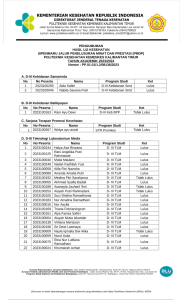 PENGUMUMAN HASIL UJI KESEHATAN SIPENMARU JALUR PENELUSURAN MINAT DAN ...